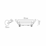 Spot encastrable orientable GU10 blanc 85 x 25 mm, configuration visible, vue complémentaire 1