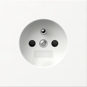 Détails visibles de Prise électrique 16A avec terre Safety Plus blanc pour Prises pour standards étrangers
