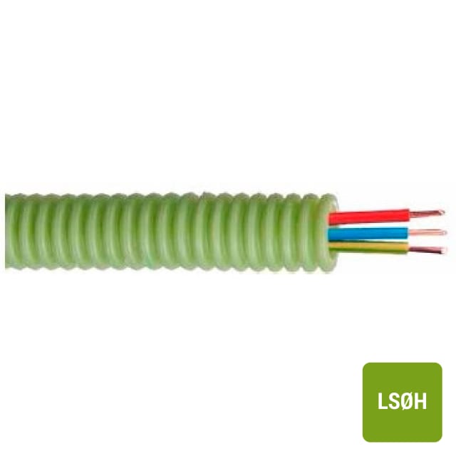 GREEN FLEX - Green Flex tube précâblé 20mm LS0H vert + installation XGB 7G1