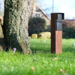 Poteau de jardin double avec boîte de câbles, finition autre, vue complémentaire 1