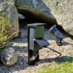 Poteau de jardin double avec presse-étoupe noir, en métal, vue complémentaire 1