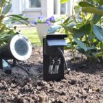 Poteau de jardin simple avec double presse-étoupe, finition noir, vue complémentaire 1