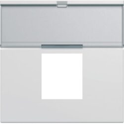 Détails visibles de Enjoliveur prise RJ45 porte-étiquette 2M blanc pour Enjoliveur RJ45