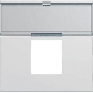 HAGER - Enjoliveur pour prise RJ45 gallery porte-etiquette 2M blanc polaire - WXD206B