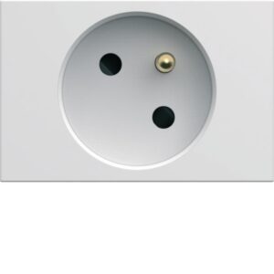 HAGER - Prise de courant gallery goulotte 2P+T 16A blanc polaire - WXF421B