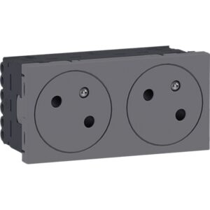 HAGER - Prise double ecoline45 33°