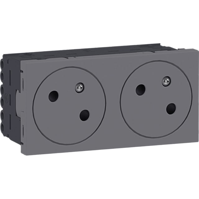 HAGER - Prise double ecoline45 33° HAGER - Prise double ecoline45 33°