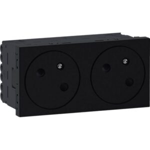 HAGER - Prise double ecoline45 33°