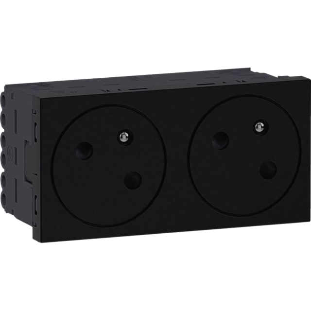 HAGER - Prise double ecoline45 33° HAGER - Prise double ecoline45 33°