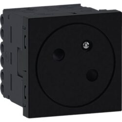 Détails visibles de Prise de courant 2P+T 16A 33° noir graphite pour Prises avec terre