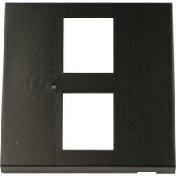 Détails visibles de Plaque centrale 45x45 mm APAC W anthracite CP45A pour Enjoliveur multimédia