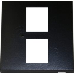 Plaque centrale APAC W CP45 noire 45 x 45 mm, configuration visible