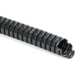 Gaine annelée noire PA6 diamètre 34 mm, configuration visible, vue complémentaire 1