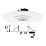 Spot encastrable LED orientable IP44 blanc mat AL101430 – Image 3