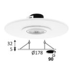 Spot encastré LED orientable dimmable blanc mat, configuration visible, vue complémentaire 2