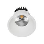 Détails visibles de Downlight LED encastrable rond dimmable blanc mat pour Spots encastrés