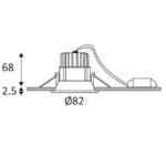 Downlight encastré rond dimmable noir mat IP44 DO17105 – Image 3