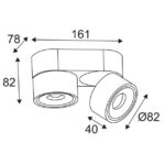 Applique plafonnier orientable dimmable blanc mat, 230...230 V, vue complémentaire 2