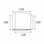 Applique murale LED verre opalin 3000K 900 lm, configuration visible, vue complémentaire 2