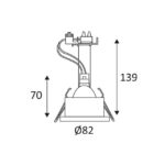 Spot encastrable fixe rond GU10 IP65 blanc, 230 V, vue complémentaire 2