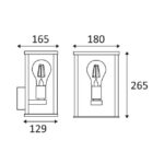 Applique murale extérieure anthracite IP44 E27, en Aluminium, vue complémentaire 1