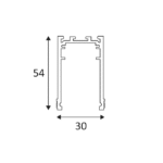 Rail apparent 48V 200 cm noir mat, 48 V, vue complémentaire 2