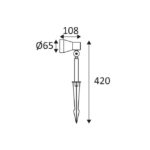 Spot de jardin sur piquet GU10 IP54 anthracite, 230 V, vue complémentaire 1