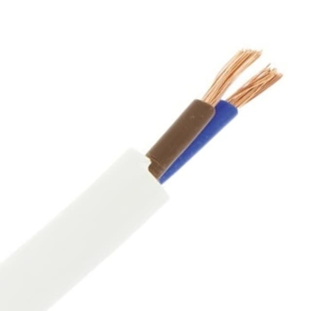 INSTALLATIEKABEL - H05VV-F VTMB câble de raccordement PVC souple gaine lisse 500V blanc 2x2