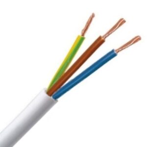 INSTALLATIEKABEL - H05VV-F VTMB câble de raccordement PVC souple gaine lisse 500V blanc 3G1