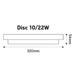 Applique LED ronde 22W 3000K IP54 IK10 DISC203W – Image 2