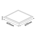 Cadre apparent noir pour panneau LED 595x595 FLAIR6060B – Image 2