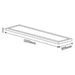 Cadre apparent noir pour panneau LED 300x1200 FLAIR30120B – Image 2