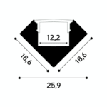 Profilé aluminium LED ALU45 2 m diffuseur mat ALU45A-M2 – Image 2