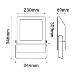 Projecteur LED Evolve 2 45W 4000K noir 120° EV45B1204 – Image 3