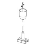 Suspension 3 m pour rail triphasé noir, en acier inoxydable, vue complémentaire 1