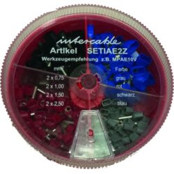 Intercable tools - Boite d assortiment d'embouts de câble isolés doubles 0