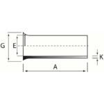 Douille terminale cuivre étamé 2,5 mm² 7 mm 73/7VZ, finition autre, vue complémentaire 1