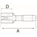 Cosse plate femelle isolée PVC bleu 1,5-2,5 mm², en laiton, vue complémentaire 1