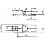 Cosse cuivre étroite pour disjoncteur 70 mm² M8 7SG/8 – Image 2
