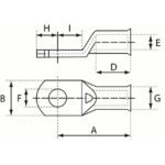 Cosse tubulaire cuivre NFC20130 120 mm² M10 CNF120-10 – Image 2