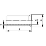 Embout de câble non isolé 1,5 mm² 7 mm DIN, finition autre, vue complémentaire 2