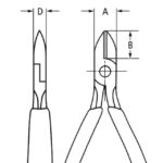 Pince coupante de côté électronique étroite 125 mm 75 52 125, configuration visible, vue complémentaire 4