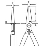 Pince de précision électronique bec demi-rond 115 mm – Image 4