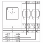 Interrupteur inverseur triphasé 1-0-2 20A IP66 70008886 – Image 2