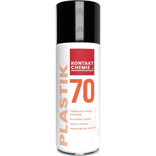 Détails visibles de Vernis de protection isolant incolore PLASTIK 70 pour Graisse, lubrifiant