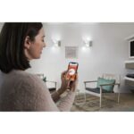 Applique murale connectée WiFi blanc CCT dimmable, dimensions 200 x 200 x 110 mm, vue complémentaire 1