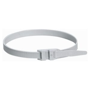 Collier de serrage gris 357 x 9 mm, configuration visible
