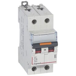 LEGRAND - Disjoncteur 2P 6A 25kA C 230/400V 2 mod. - 409766