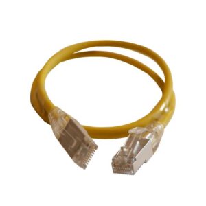 Cordon RJ45 Cat 6A S/FTP jaune 0,5 m LSOH, configuration visible
