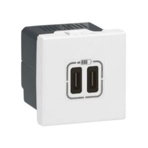 LEGRAND - Mosaic chargeur USB type C 2 mod-blanc - 077590